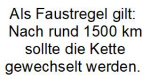 Als Faustregel gilt: Nach rund 1500 km sollte die Kette gewechselt werden.